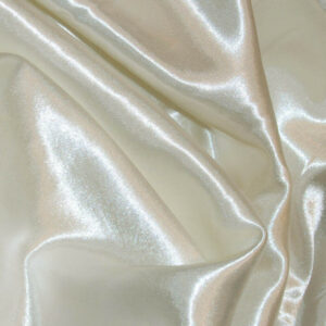 Plain Satin Fabric - Cream