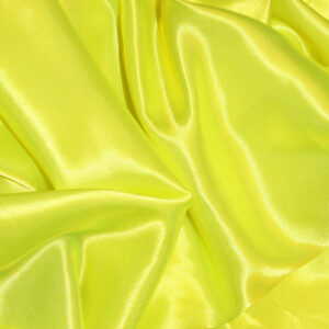 Plain Satin Fabric - Flo Yellow