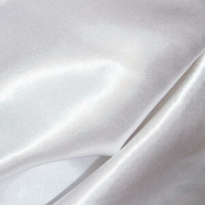 Plain Satin Fabric - White