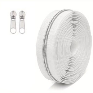 Sliver Colour Gradient Teeth Nylon 5mm Zip By the Meter
