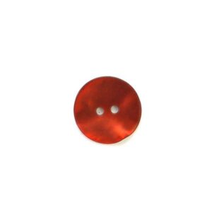 G410520\8 Natural Mother of Pearl Red Dyed Shell Button (14mm)