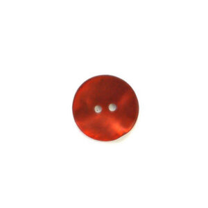 G410520\12 Natural Mother of Pearl Ruby Red Dyed Shell Button (15mm)