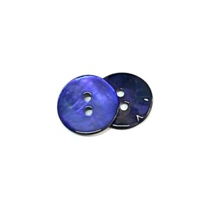 G410520\20 Natural Mother of Pearl Navy Blue Dyed Shell Button (15mm)