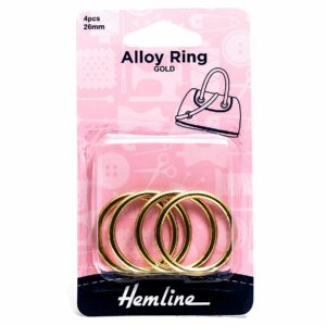 Hemline 26mm Gold Alloy O-Rings 4pcs