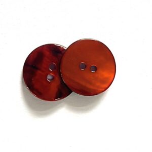G410528\30 Natural Mother of Pearl Orange Dyed Shell Button (20mm)