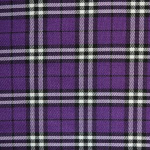 Purple Plaid Scottish Tartan Fabric Polyester