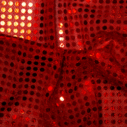 6mm Round Hologram Sequins Sparkle Fabric - Red