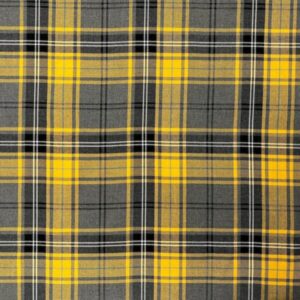 Macleod of Lewis Mustard/Grey Scottish Tartan Fabric Viscose