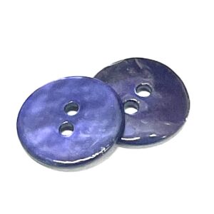 G410520\17 Natural Mother of Pearl Royal Blue Dyed Shell Button (14mm)