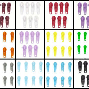 3mm Teeth Size Colourful Zip Sliders / Pullers