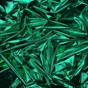 Tricot Lame Metallic Finish Foil Fabric - Emerald Green