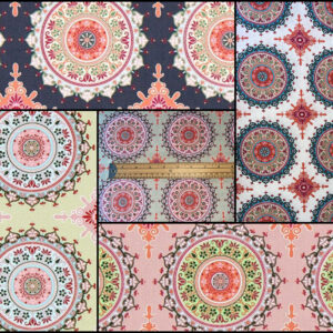 Gütermann Marrakesch Blue Mandala 100% Cotton Fabric