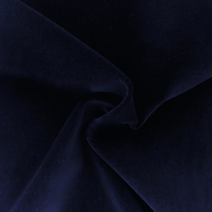 Navy Blue 100% Cotton Velvet Fabric