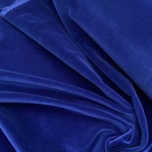 Royal Blue 100% Cotton Velvet Fabric